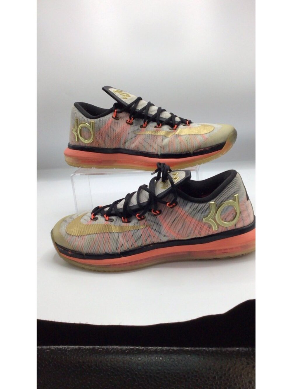 NIKE KD VI Elite Kevin Durant White/Metallic Gold 642838-100 Men Sz 11